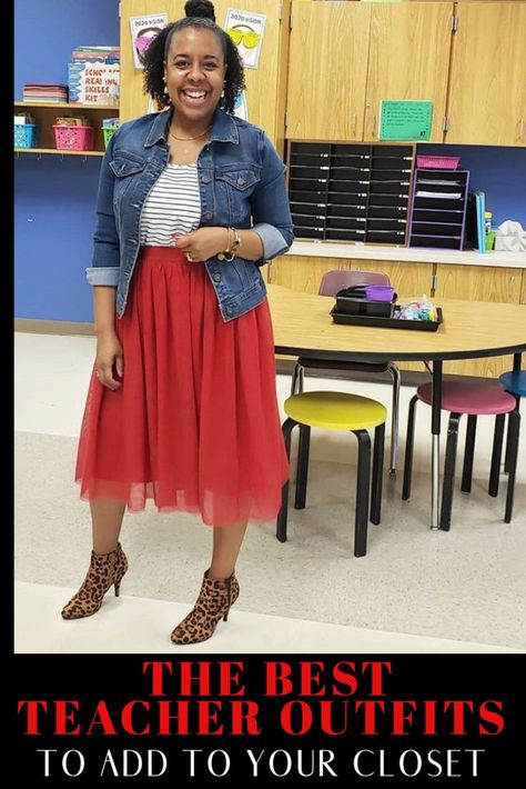 Get inspired by the best fall teacher outfits with the latest trends this year including leopard, plaid, and more. Plus, a new twist on your favorite teacher tee! Plus Teacher Outfits 2022, Fall Teacher Outfits 2022 Plus Size, Retro Teacher Outfits, Curvy Teacher Outfits Plus Size, Teacher Outfits Elementary Black Women, Plus Teacher Outfits, Counselor Attire, Friday Teacher Outfit, Plus Size Teacher Outfits Elementary