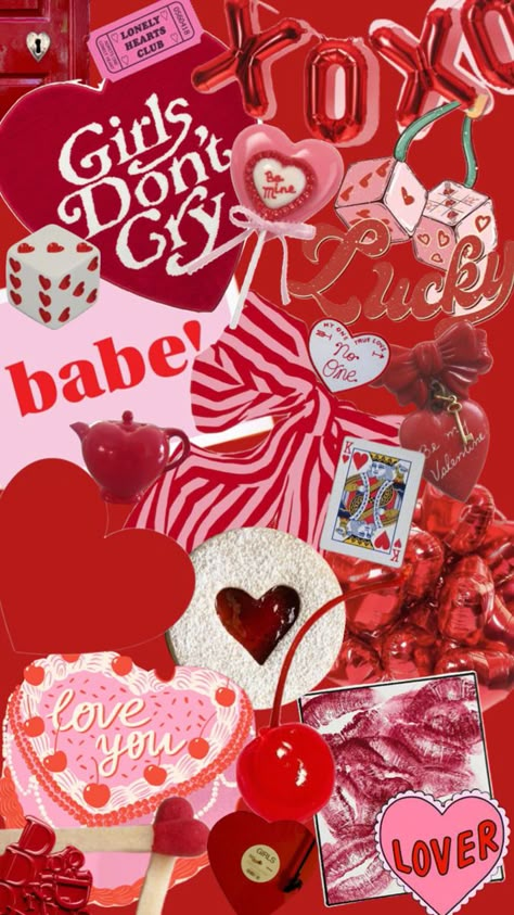 Valentines Homescreen, Valatines Day, Valentines Collage, Valentine Hearts Art, Valentine Aesthetic, When You're In Love, Journal Background, February Wallpaper, Valentines Wallpaper Iphone