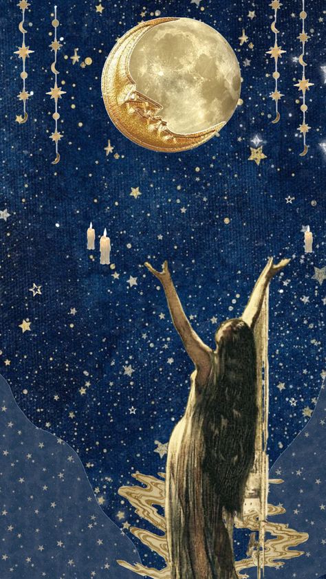 Moon goddess Selene Goddess Of The Moon Wallpaper, Moon Goddess Wallpaper, Cosmic Goddess Aesthetic, Goddess Moon, Aesthetic Goddess, Moon Woman, Ethereal Goddess, Star Goddess Art, Celestial Art Goddesses