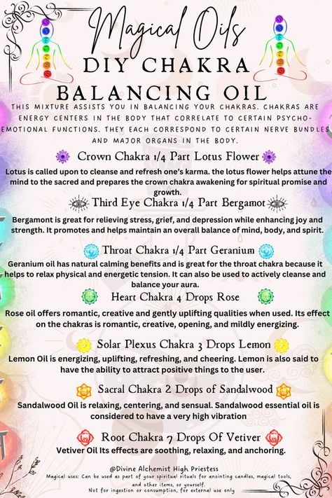 Essential Oils For Chakras, Magick Oil, Magic Oil, Growth And Healing, Essential Oils Herbs, Essential Oils Health, Essential Oil Blends Recipes, High Priestess, Energy Healing Spirituality