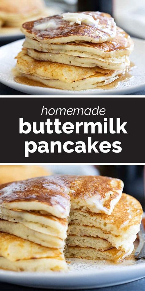 Indulge in fluffy perfection with these made from scratch Buttermilk Pancakes! You will want to savor each bite of these light and airy pancakes. Made with buttermilk for extra tenderness, they're the perfect way to start your day. Regular Pancake Recipe, Best Buttermilk Pancakes, Buttermilk Pancake Recipe, Homemade Buttermilk Pancakes, Pancake Princess, Fluffy Buttermilk Pancakes, Buttermilk Pancake, Flavored Pancakes, Buttermilk Pancakes Fluffy