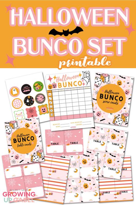 Pink and orange Halloween Bunco set Numbers Free Printable, Crafts To Do When Bored, Halloween Bunco, Easy Crafts For Adults, Stickers To Print, Creative Cooking, Cheap Crafts, Bloggers To Follow, Easy Craft Projects