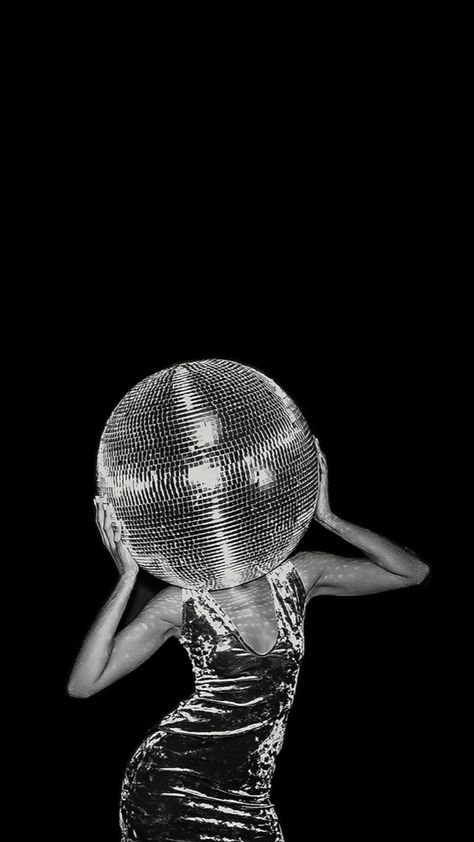 Disco Ball, Black And White, Silver, White, Black