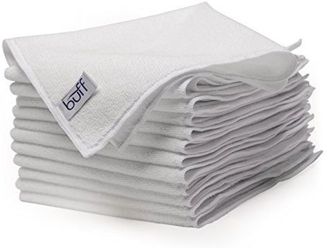 Amazon.com: White Microfiber Cleaning Cloths by Buff Pro | Best Towels For House-Hold Cleaning, Dusting, Scrubbing, Polishing, Absorbing | size 16" x 16" -12 Pack: Health & Personal Care Amazon Cleaning Products, Microfiber Towel Cleaning, Amazon Cleaning, Coffee Stain Removal, Diy Stain Remover, Towel Cleaning, Lint Free Cloth, Kitchen Light Fixtures, Method Homes