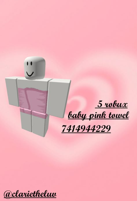 50 Aesthetic, Roblox Sets, Blocksburg Outfit Codes￼, Pink Towel, Brookhaven Codes, Code Clothes, Bloxburg Outfit Codes, Berry Codes, Roblox Brookhaven