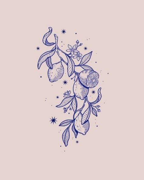 Aleksandra Pelc • tattoo | illustration • on Instagram: "• Citrus limon •  • • •  #lemonbranchtattoo #lemonbranchillustration #lemonillustration #botanicalart" Illustrated Tattoo Style, Lime Branch Tattoo, Citrus Branch Tattoo, Citrus Fruit Tattoo, Fruit Plant Tattoo, Lemon Tattoo Color, Lemon Tree Branch Tattoo, Lime Tree Tattoo, When Life Gives You Lemons Tattoo