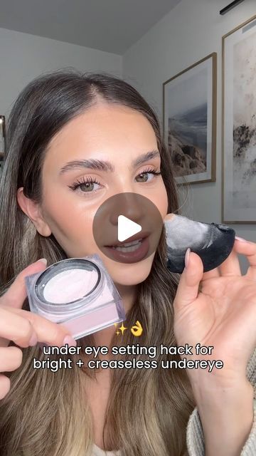 Melis Cifcili on Instagram: "Concealer creasing? Try this hack 🫶 creaseless under eye makeup hack for smooth, bright under eyes.  Using @hudabeauty easy bake loose powder in cherry blossom cake + @patricktabeauty bronzer in “she’s sculpted” — powder puff from @amazonbeauty. 🌸  #undereyecircles #undereyemakeup #settingpowderhacks #settingpowder #creaselessconcealer #undereyecreasing #makeuphacks #tiktokmakeup #makeuptutorial #beautyhacks #beautyvideo #settingpowder #beautytrends" How To Apply Baking Powder Makeup, Baking Under Eye Makeup, How To Bake Under Eyes, Under Painting Makeup, Underpainting Makeup Tutorial, Concealer Creasing Under Eyes, Loose Powder How To Use, Bronzer Under Eyes, Undereye Concealer Tips