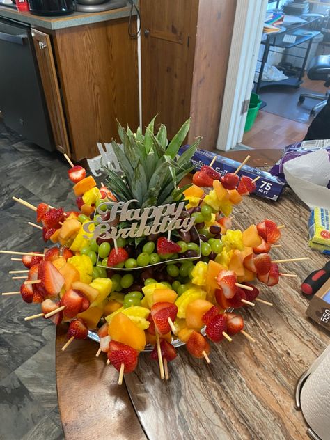 Party Fruit Skewers, Car Fruit Tray, Mini Fruit Kabobs For Party, Fancy Fruit Skewers, Fruit Cabob Parties, Fruit Arrangements For Party, Fruit Kabobs For Party Skewers, Fruit Kebabs Ideas Skewers, Fruit Skewers Ideas