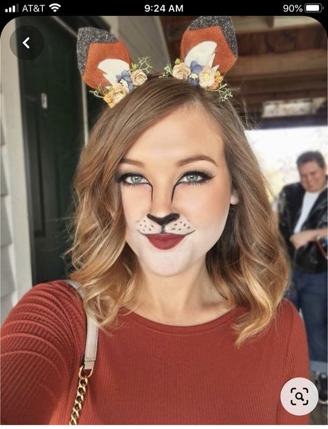 Fox Costume Makeup, Fox Makeup Halloween, Animal Makeup Looks, Fox Halloween Costume, Costumes Faciles, Halloween Costume Couple, Fox Halloween, Fox Makeup, Halloween Make-up Looks