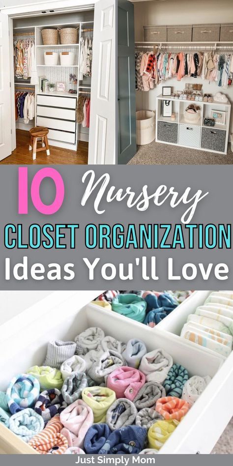 Babies gather all sorts of clothing and small items, and you need different nursery closet organization ideas to keep everything in its place. Your baby's closet, even when it's small, can be well-organized even without a closet system. Nursery Closet Organization Ideas, Toddler Closet Organization, Nursery Room Diy, Toddler Closet, Baby Room Closet, Baby Nursery Closet, Elegant Nursery, Nursery Closet Organization, Ikea Nursery