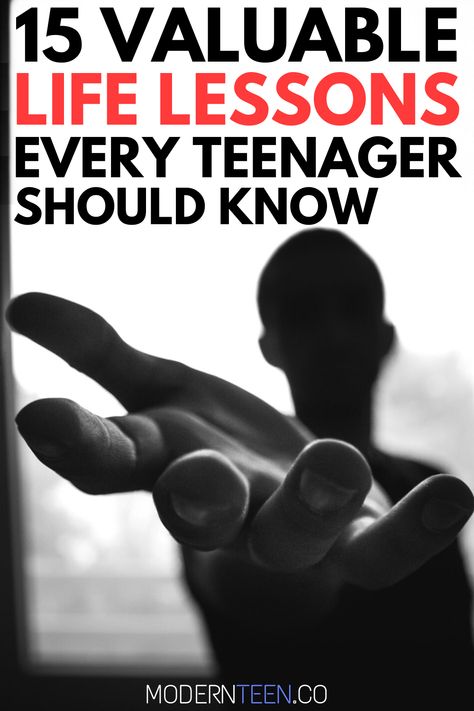 life lessons every teenager should know and life skills for teens to learn #lifelessons #teenlifelessons #teenagelife #lifelessonsforteenagers #teenadvice #teentips #valuablelessons Life Skills For Teens, Teenage Attitude, Teen Tips, Teenager Quotes About Life, Life Goals List, College Resources, Every Teenagers, Thinking Of You Quotes, Teen Advice