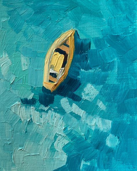 Yacht Painting Art, Sense Of Space Art, Cool Art Pictures, Easy Impressionist Paintings, Summer Art Inspiration, Quincy Whipple, Sea Painting Easy, Painting Ideas Sea, Sail Painting