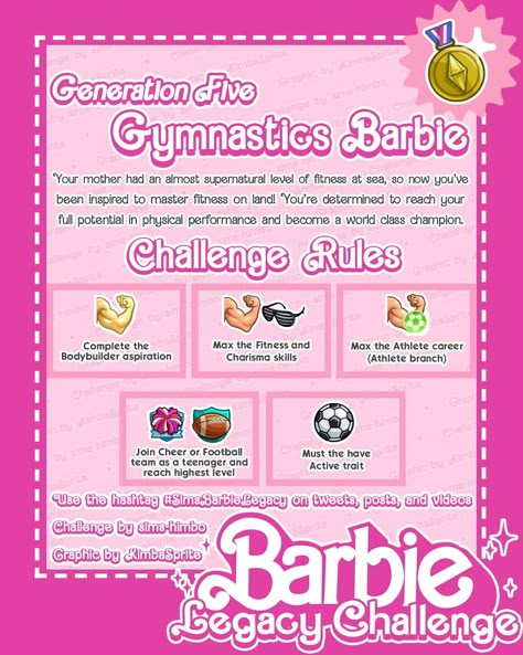 help girl I'm hyperfixating : Hey, Barbie! 👋 Enjoy this new set of 15 graphics... Sims 4 Story Ideas, Legacy Challenge Sims 4, Barbie Challenge, Barbie Sims, Sims 4 Legacy Challenge, Sims Legacy Challenge, Sims 4 Challenge, Disney Princess Challenge, Hey Barbie