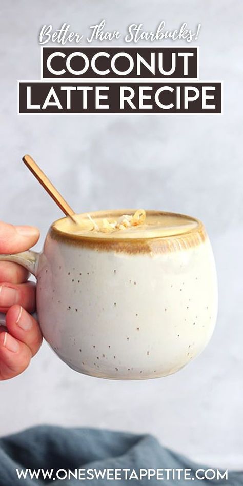 Drinks With Coconut Milk, Coconut Milk Latte Recipes, Coconut Milk Drinks, Coconut Milk Smoothie Recipes, Coconut Milk Latte, Best Coconut Milk, Coconut Latte, Coconut Milk Drink, Homemade Coconut Milk