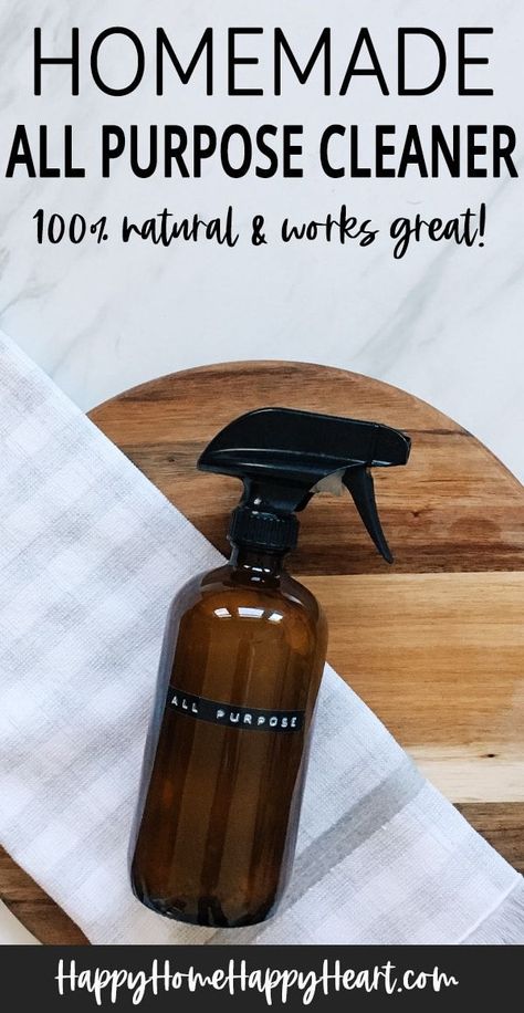 Looking to ditch your toxic cleaners? Try this natural all purpose cleaner. This is the best toxin free all purpose cleaner. And it only takes 5 minutes to make! #NaturalLiving #GreenCleaning #DIY Diy Disinfectant, Homemade All Purpose Cleaner, Disinfecting Spray, Diy All Purpose Cleaner, All Natural Cleaning Products, Non Toxic Cleaning, All Natural Cleaning, Homemade Essential Oils, Natural Cleaning Recipes