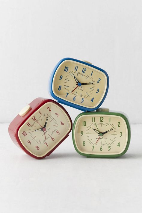 Kikkerland Design Retro Alarm Clock | Urban Outfitters Australia Retro Alarm Clock, Analog Alarm Clock, My Own Place, Retro Clock, Room Stuff, Home Things, Cute Room, Decoration Inspiration, Room Setup