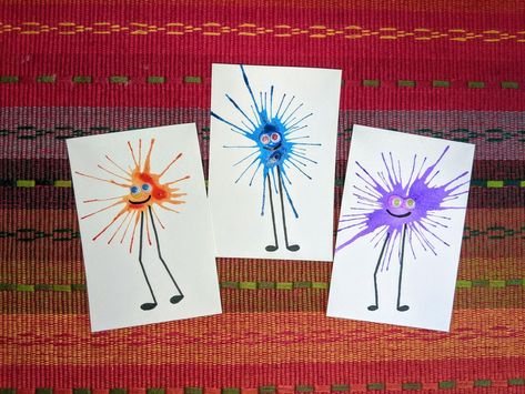 Straw Paint Blowing, Painting With Straws For Kids, Straw Blowing Painting, Blow Painting For Kids, Straw Painting Ideas, Straw Art Projects, Straw Art And Craft, Straw Painting For Kids, Straw Blowing Art