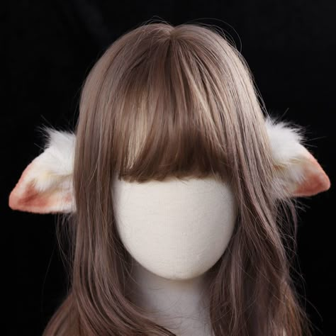 Sheep Ears Headband, Faux Fur Ears, Sheep Ears, Anting Manik, Kawaii Wigs, Cosplay Contacts, Ears And Tail, Ears Headband, Black Sheep