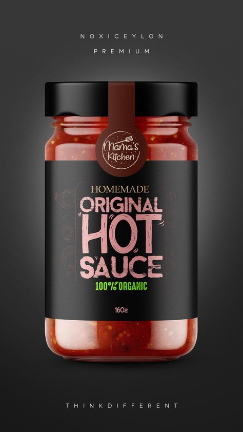 Jar Label Design, Hot Sauce Packaging, Label Packaging Design, Spices Packaging, Label Packaging, Jar Packaging, Bottle Design Packaging, Bottle Label Design, Jar Design