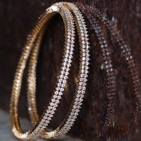 You Can Shop Pretty Gold Plated Bangle Designs Here Stone Bangles, Neck Pieces Jewelry, White Gold Bangle, Gold Bangles For Women, Diamond Bracelet Design, Diamond Bangles, Bangles Gold, Bangles And Bracelets, Gold Necklace Indian Bridal Jewelry