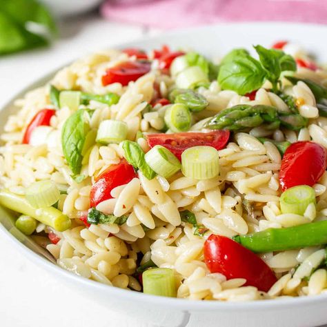 Asparagus Orzo Salad, Ham And Scalloped Potatoes, Asparagus Orzo, Low Fat Low Calorie Recipes, Asparagus Pasta Salad, Salad With Asparagus, Pasta And Veggies, Cold Pasta Dishes, Heart Healthy Recipes Low Sodium