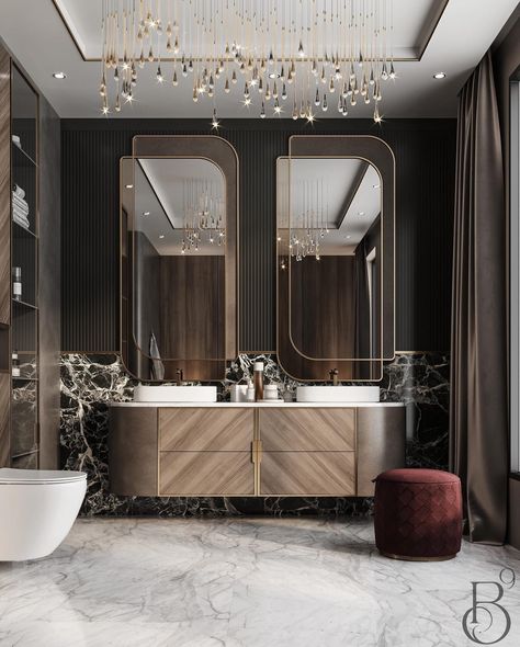 Luxury Washroom Design, Cinema Room Design, Design Interior Baie, Unique Bathroom Design, Luxury Bathroom Interior, Modern Luxury Bathroom, Washroom Design, Vanity Design, Marble Counter