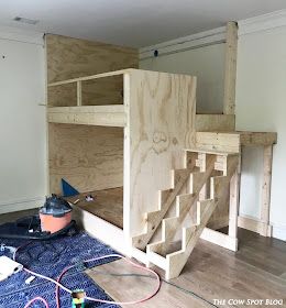 Full Size Bunk Bed Frame Diy, Queen Over Queen Bunk Beds Diy Plans, Built In Bunk Beds Twin Over Queen, How To Build A Bunk Bed, Diy Built In Bunk Beds, Homemade Bunk Beds, Diy Cabin Bed, Diy Bunk Beds Plans, Diy Bunk Beds