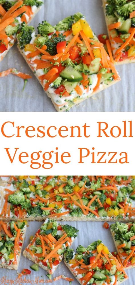 Crescent Roll Veggie Pizza, Veggies And Dip, Pampered Chef Recipes, Veggie Pizza, Crescent Roll Recipes, Crescent Roll, Chef Recipes, Pampered Chef, Yummy Appetizers