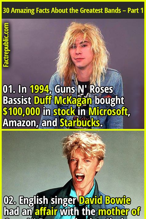 The Most Interesting Man In The World, Duff Mckagan Now, Funny True Facts, Odd Facts, Crazy Celebrities, Funny True Stories, Fact Republic, Skin Advice, Duff Mckagan