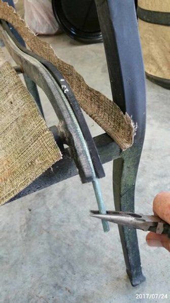 Patio Furniture Rehab: 8 Steps (with Pictures) Patio Chair Repair, Patio Chairs Makeover, Outdoor Sling Chair, Metal Patio Chairs, Patio Furniture Makeover, Chair Redo, Teak Patio Furniture, Chair Repair, Paracord Diy