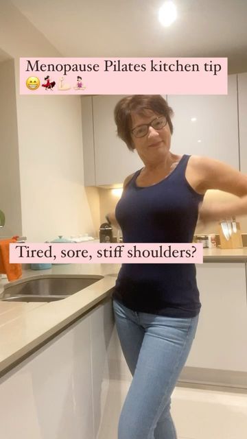 Dinah Siman Menopause Pilates on Instagram: "SHOULDERS!!😁😁💪🏻 I love to do this as it helps to free my shoulders - it acts as a release 😉👍. Yep, some muscle activation around the shoulder joint will often relieve tired shoulders 👍 This is a quick and easy go to when you’re busy - anywhere!! 😆. Small towel, tea towel, dressing gown tie, scarf or belt. 👍👍 Being hyper mobile I find this helpful 👍, remember it’s a gentle pull 😉👍 Remember to save and share for your own file of menopause p Pilates For Men, Shoulder Problem, Stiff Shoulder, Pilates Teacher, Easy Go, Small Towel, Tie Scarf, Muscle Pain, Dressing Gown