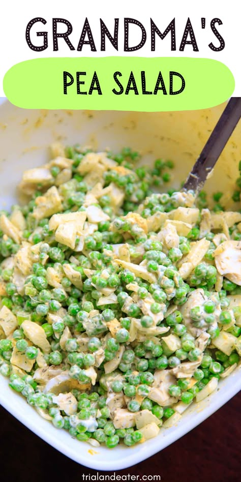 chilled pea salad Cold Pea Salad, Salad With Dill, Salad Recipes Healthy Lunch, Pea Salad Recipes, Savory Salads, Fresh Salad Recipes, Pea Salad, Cold Salad, Veggie Salad