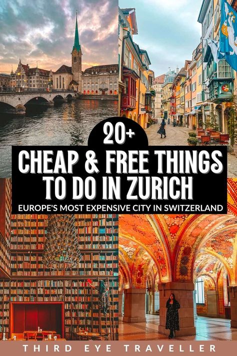 Cheap and Free things to do in Zurich Switzerland Travel Aesthetic Japan, Summer Outfit Travel, Aesthetic Switzerland, Switzerland Elopement, Winter Places, Things To Do In Zurich, Zurich Old Town, Switzerland Travel Itinerary, Switzerland Aesthetic