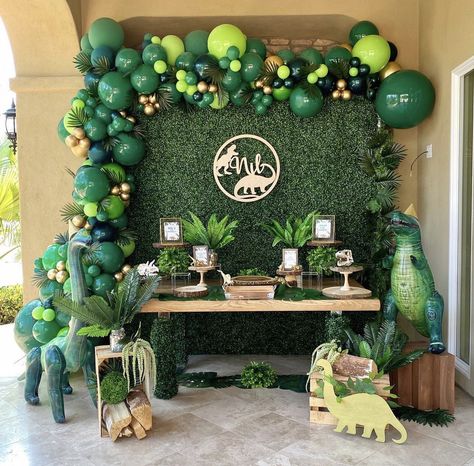 Alligator Birthday Parties, Toddler Birthday Party Themes, Jurassic Park Birthday Party, Dinosaur Birthday Theme, Jurassic Park Birthday, Dinosaur Birthday Party Decorations, Dinosaur Balloons, Dinosaur Birthday Cakes, Jungle Theme Birthday