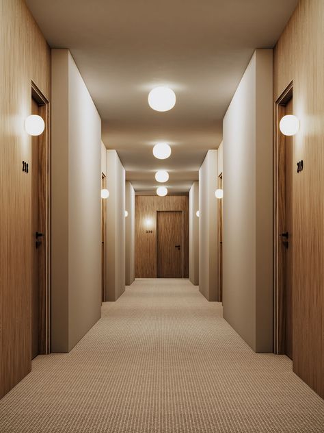 Corridor Lights Ideas, Corridor Lamp Ideas, Corridor Lighting Ideas, Lobby Ideas, Hotel Corridor, Corridor Design, Corridor Lighting, Italia Design, Bespoke Lighting