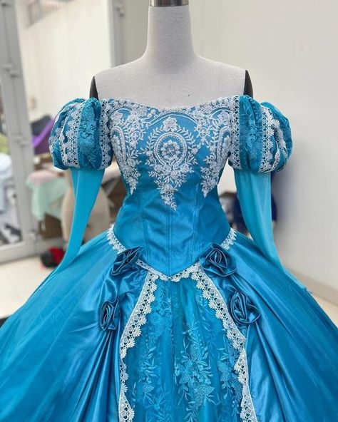 Ariel Dress Aesthetic, Ariel Blue Dress Costume, Little Mermaid Blue Dress, Ariel Sparkly Blue Dress, Ariel Blue Dress Cosplay, Disney Cosplay, April 27, Ariel, The Little Mermaid