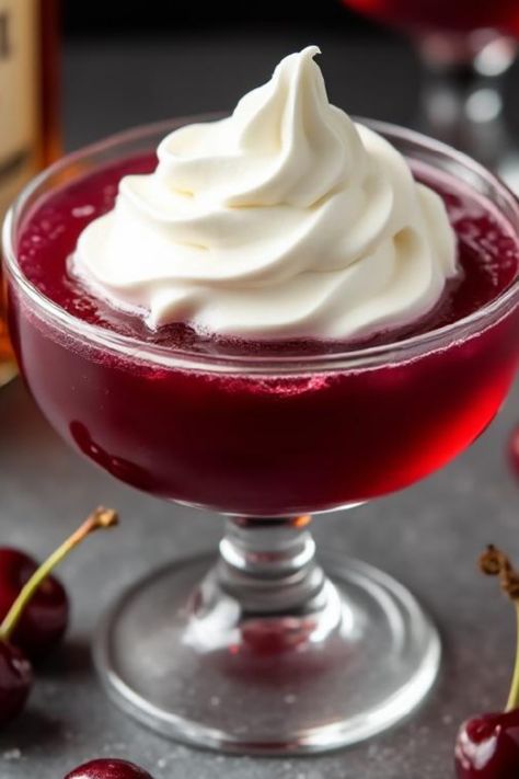 Cherry, Rum and Cream brings a nice evening dessert cocktail to life Mint Cocktails, Fruity Cocktail, Infused Sugar, Creamy Cocktails, Rum Cocktail Recipes, Cherry Cordial, Rum Recipes, Cherry Cocktail, Cherry Liqueur