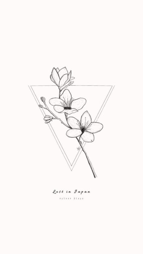 Tattoo Triangle Flower, Floral Triangle Tattoo, Shawn Mendes Tattoo Ideas, Triangle Flower Tattoo, Adoption Tattoo Ideas, Fine Line Flower Tattoo, Adoption Tattoo, Line Flower Tattoo, Mommy Daughter Tattoos