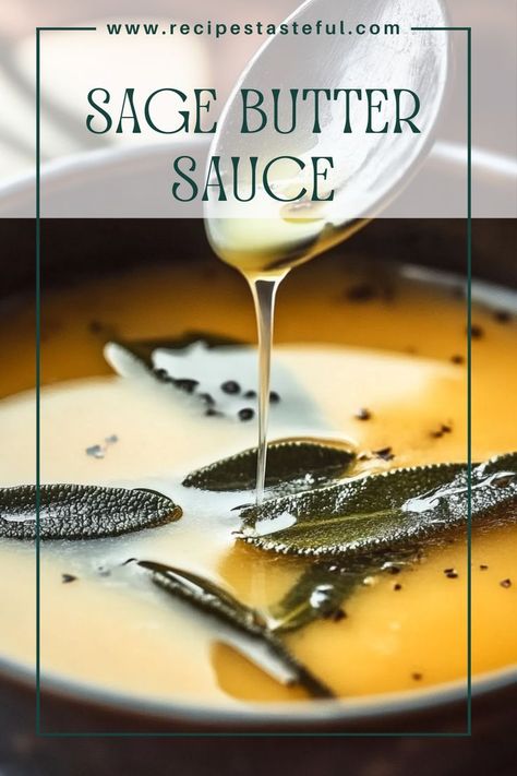 This simple yet flavorful Sage Butter Sauce is perfect for drizzling over pasta, roasted vegetables, or grilled meats. With just a few ingredients, it creates a rich, aromatic sauce that elevates any dish. Sage Butter Sauce, Bacon Sauce, Sauces Recipes, Sage Butter, Hot Sauce Recipes, Quick And Easy Meals, Grilled Meats, Wine Sauce, Quick Weeknight Meals