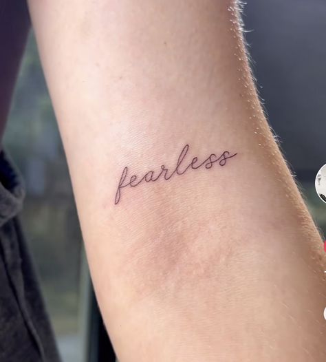 taylor swift tattoo Style Tattoo Taylor Swift, Small Tattoos For Women Taylor Swift, Fearless Tattoo Taylor Swift Handwriting, Fearless Cursive Tattoo, Hits Different Taylor Swift Tattoo, Begin Again Tattoo Taylor Swift, Taylor Swift Inspired Tattoos Fearless, Dress Taylor Swift Tattoo, Friendship Bracelet Tattoo Taylor Swift