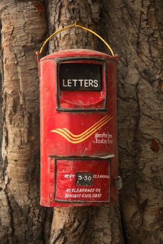 Mailbox, Madurai, India Red Mailbox, Namaste India, Childhood Memories Art, Childhood Memories 90s, Indian Colours, Vintage India, Childhood Games, Om Namah Shivaya, Post Box