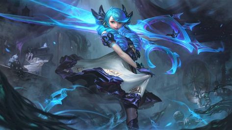 league-of-legends-gwen-classic-splash-art Orianna League Of Legends, Gwen League Of Legends, Gwen Lol, Lol Splash Art, Ezreal League Of Legends, Champions League Of Legends, League Art, League Legends, Lol Champions