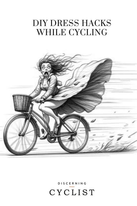 You may be on your way to work, a night out, or just to hang out with friends on a sunny afternoon. Whatever the occasion, if you want to wear a dress or a skirt, there’s no reason for this to stop you from hopping on your bike. It can be perfectly practical to cycle in a dress – either through choice, or necessity. Explore 8 Vital Tips How To Cycle in Dress. Bike Riding Outfit Fall, Riding Bike Illustration, Bike Riding Outfit, Bike Dress, Bike Skirt, Riding Dress, Bike Hacks, Bike Fashion, Bike Illustration