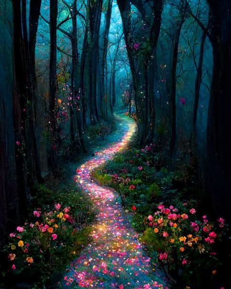 Magic Places Fantasy Dreams, Fantasy Forest, Pretty Landscapes, Fantasy Art Landscapes, Magical Forest, 판타지 아트, Dreamy Art, Pretty Wallpapers Backgrounds, Beautiful Fantasy Art