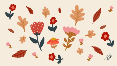 Desktop Wallpaper Neutral Aesthetic, Mexican Desktop Wallpaper, Fall Background Horizontal, Laptop Wallpaper School, Relaxing Desktop Wallpaper, September Laptop Wallpaper, Fall Mac Wallpaper, Pattern Wallpaper Desktop, Cute Notion Covers