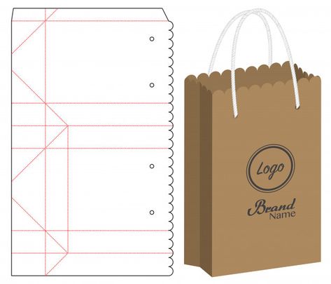 Shopping Bag Template, Paper Bag Packaging, Paper Bag Design, Bag Template, Modern Business Cards Design, Packaging Template, 3d Vector, Gift Box Template, Bag Mockup