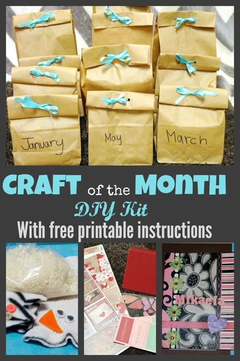 Craft Kit Ideas, Kids Craft Kits, March Crafts, Monthly Crafts, Creative Diy Gifts, Craft Kids, Men Birthday, Kit Ideas, Craft Kits For Kids