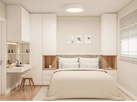 Bedroom Built Ins, Small Bedroom Interior, Small Bedroom Storage, Bedroom Redesign, Small Room Design Bedroom, Wardrobe Design Bedroom, Bedroom Decor Design, Small Room Design, Bedroom Furniture Design