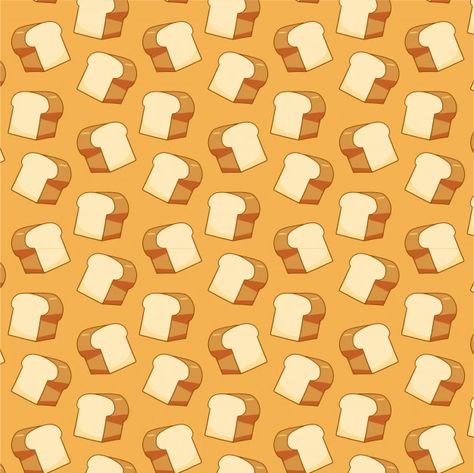 Breakfast seamless pattern with white br... | Premium Vector #Freepik #vector #pattern #food #wallpaper #bread Bread Background Wallpaper, Bread Background Design, Cute Bread Wallpaper, Bread Aesthetic Wallpaper, Toast Wallpaper, Bread Wallpaper, Duck Bread, Bread Pictures, Bread Background