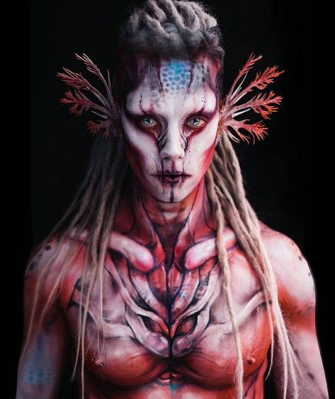 Alien Make-up, Bodysuit Tattoos, Halloweenský Makeup, Alien Makeup, Tattoo Prices, Fx Makeup, Wow Art, Fantasy Makeup, Costume Makeup